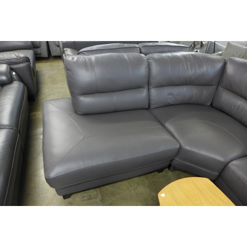 1303 - A Sisi Italia grey leather corner sofa, RRP £3249