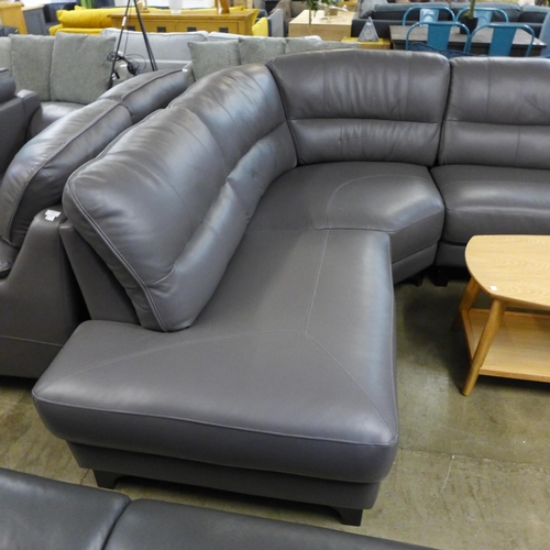 1303 - A Sisi Italia grey leather corner sofa, RRP £3249