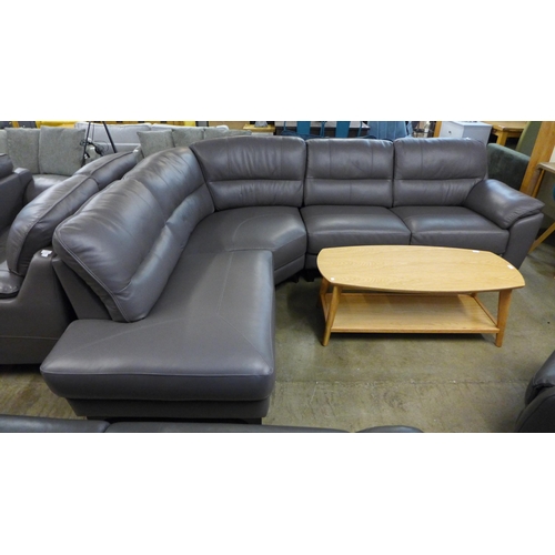 1303 - A Sisi Italia grey leather corner sofa, RRP £3249