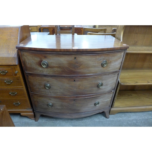 116 - A George III mahogany bow front chest of drawers