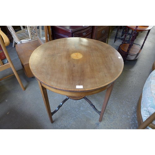 173 - An Edward VII inlaid mahogany circular centre table