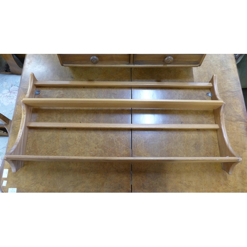 234 - Two Ercol Golden Dawn elm plate racks