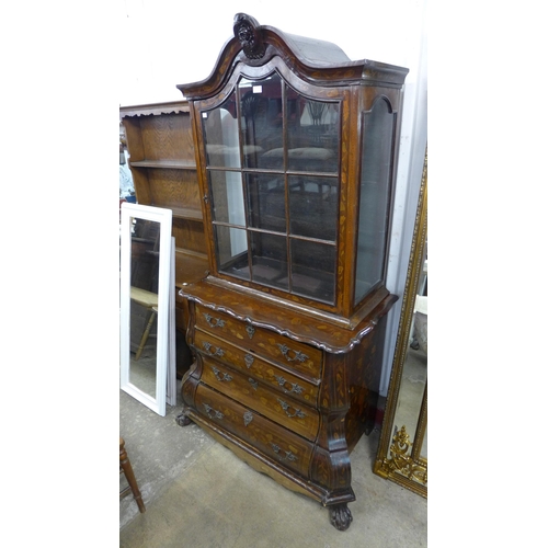 273 - A Dutch marquetry inlaid mahogany side cabinet