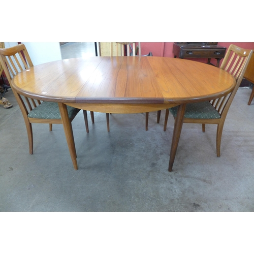 42 - A G-Plan Fresco teak extending table and six chairs