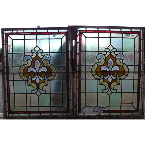 428 - A pair of Victorian stained glass windows