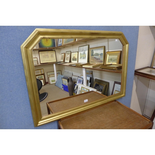 450 - A gilt framed overmantel mirror