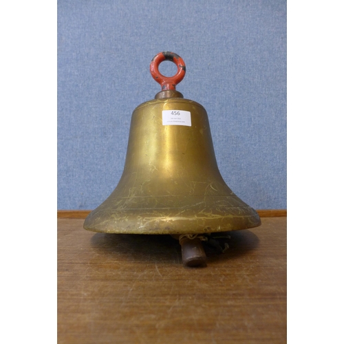 456 - A vintage fire truck bronze bell