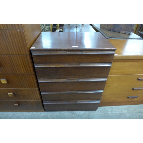 99 - A teak chest of drawers