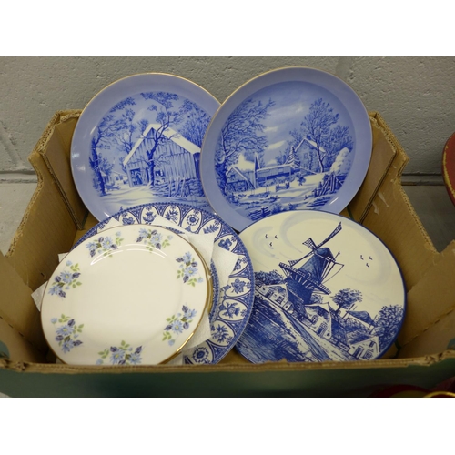 1145 - Four boxes of mixed china and glass, including Royal Crown Derby, Gainsborough, etc.**PLEASE NOTE TH... 