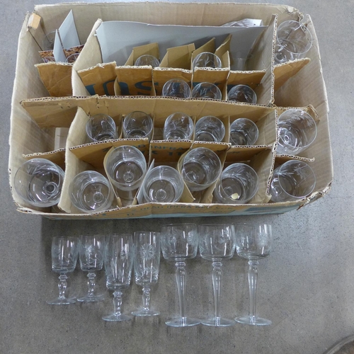 1161 - A collection of thirty 1980's glasses by Krosno, Poland**PLEASE NOTE THIS LOT IS NOT ELIGIBLE FOR PO... 