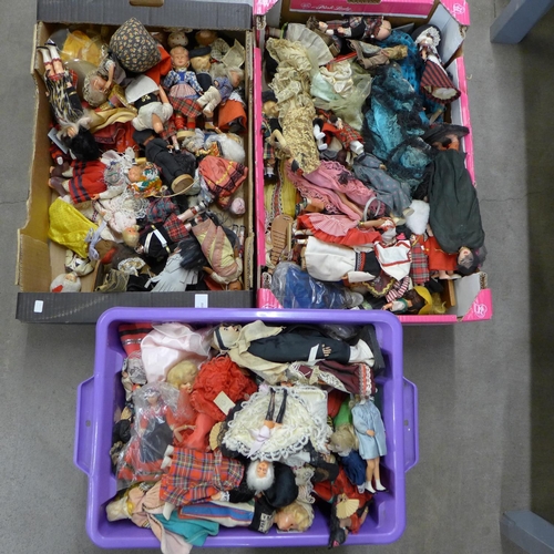 1180 - Three boxes of costume dolls**PLEASE NOTE THIS LOT IS NOT ELIGIBLE FOR POSTING AND PACKING**