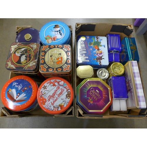 1181 - Two boxes of commemorative tins**PLEASE NOTE THIS LOT IS NOT ELIGIBLE FOR POSTING AND PACKING**