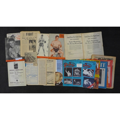 679 - A collection of 1950's and 1960's Fight publications and The Ring