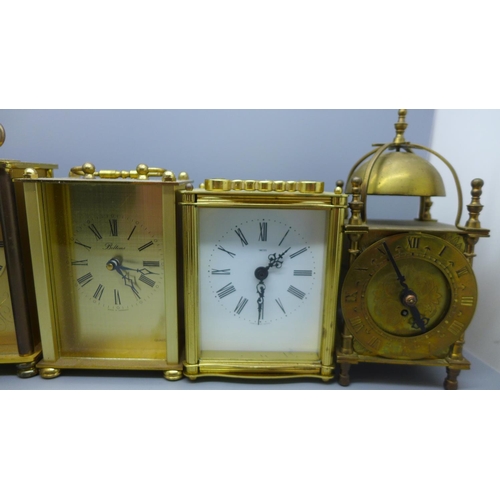 680 - A collection of five carriage clocks