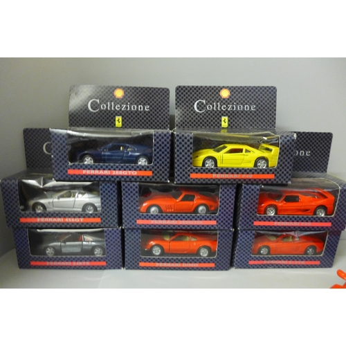 691 - Eight boxed die-cast model vehicles and a Burago Ferrari F40