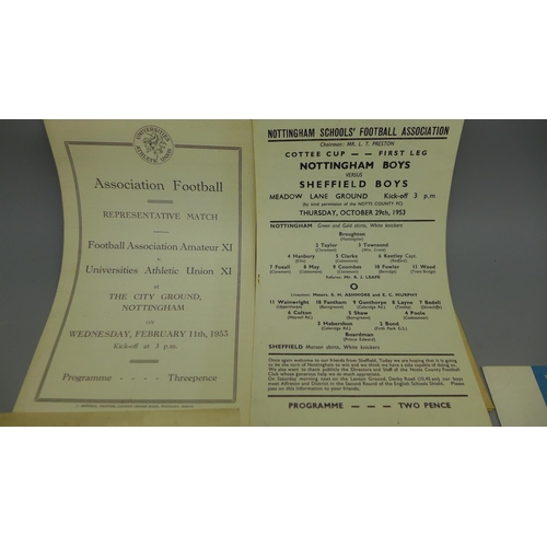 692 - A nice collection of approximately 115 football programmes, from the family of former professional r... 