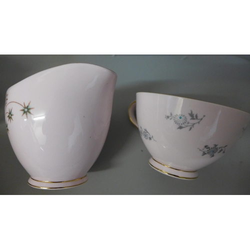 701 - Tuscan China teawares including Galaxy pattern