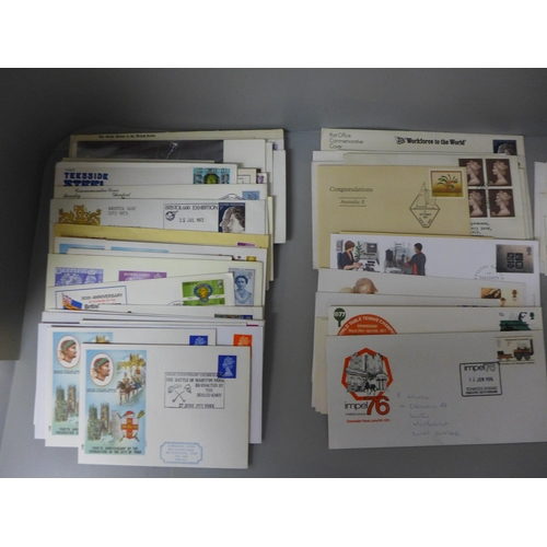 709 - Stamps; a tray of event covers, mainly GB (111 no.)