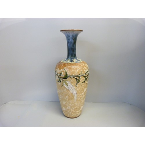 609 - A large Doulton Lambeth Slater's Patent vase, 38cm