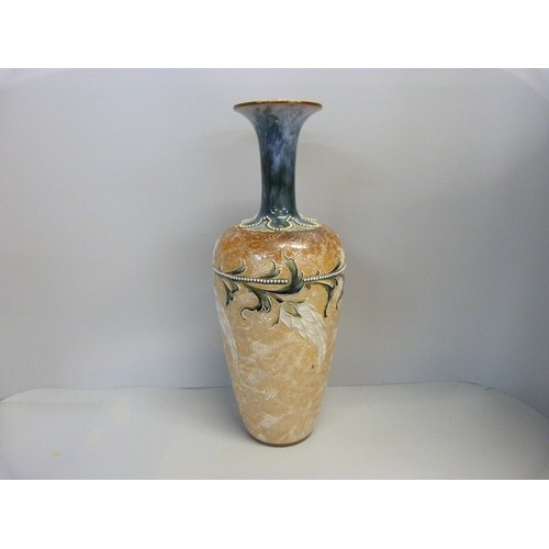 609 - A large Doulton Lambeth Slater's Patent vase, 38cm