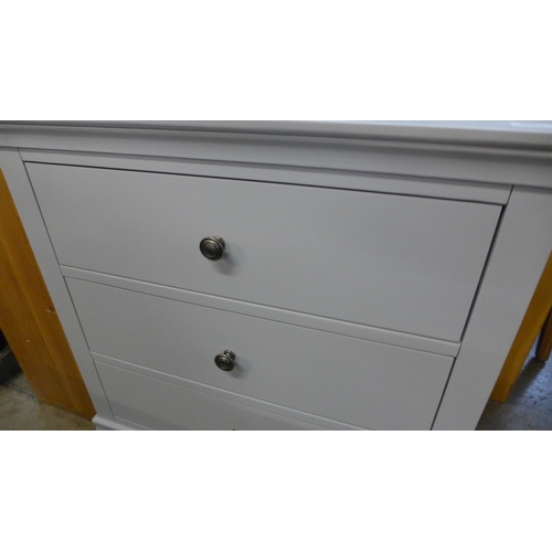 1364 - A Florence grey painted and oak three drawer chest *This Lot is Subject to VAT*