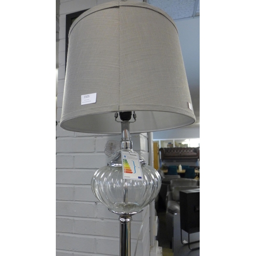 1428 - A chrome and grey floor standing lamp