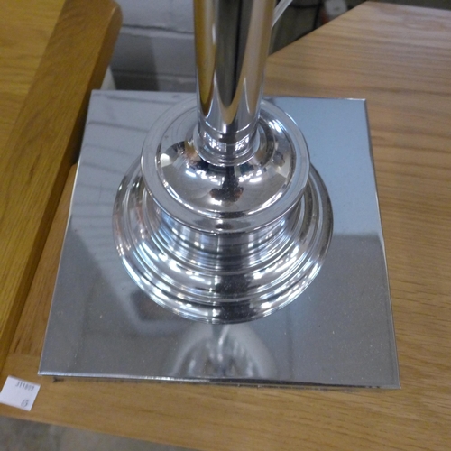 1428 - A chrome and grey floor standing lamp