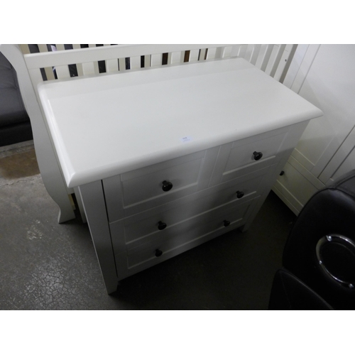 1499 - A Silver Cross white painted double wardrobe, cot and chest of drawers* this lot is subject to vat