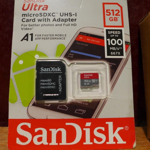 3111 - 2x 2TB External hard drives and a Sandisk Ultra Micro SDxc card with adapter