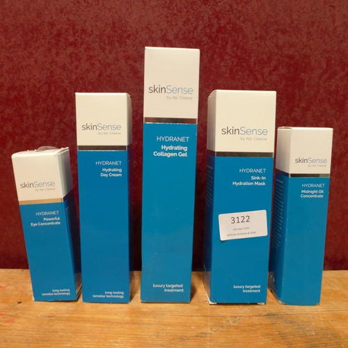 3122 - 5 various Skin Sense Hydranet face products