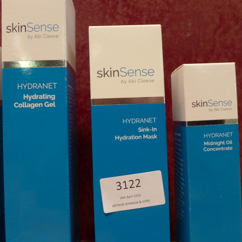 3122 - 5 various Skin Sense Hydranet face products