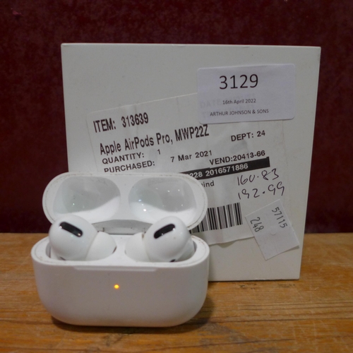 3129 - Apple Airpods Pro  Mwp22Zm/A    , Original RRP £189.99 + Vat                      (248-92)   * This ... 