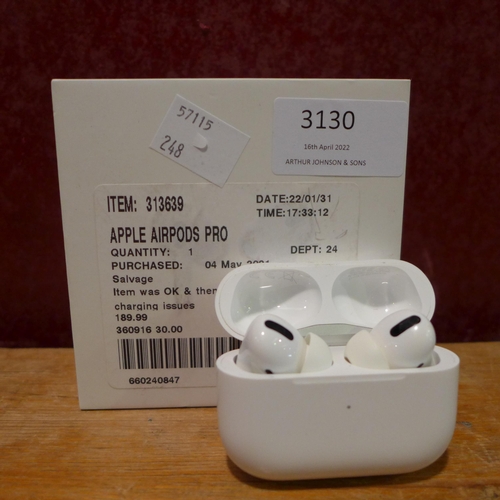 3130 - Apple Airpods Pro Mwp22Zm/A    , Original RRP £189.99 + Vat                         (248-91)   * Thi... 