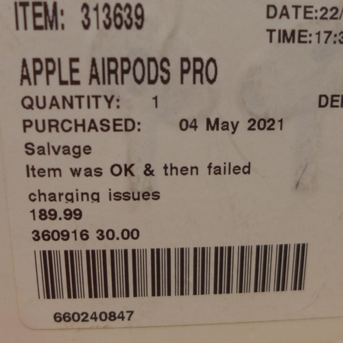 3130 - Apple Airpods Pro Mwp22Zm/A    , Original RRP £189.99 + Vat                         (248-91)   * Thi... 