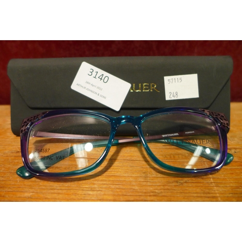 3140 - Wittnauer Porsha 51X16   Teal Purple Plastic Frames  (248-86)   * This lot is subject to vat