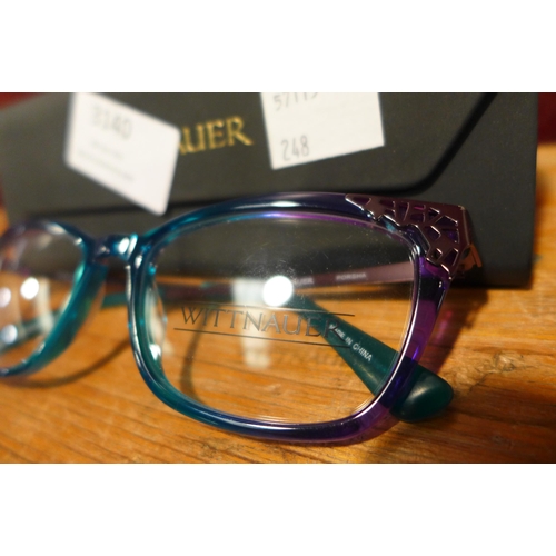 3140 - Wittnauer Porsha 51X16   Teal Purple Plastic Frames  (248-86)   * This lot is subject to vat