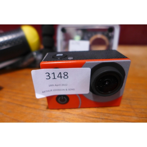 3148 - 4K Action Camera Set (249-39 )   * This lot is subject to vat