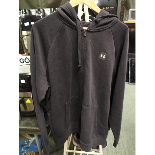 3307 - Under Armour Black Zip-Up Hooded Sweatshirt XL* This lot is subject to VAT