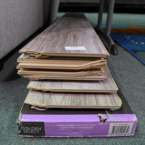 3316 - Rigid Core Vinyl Flooring - Oyster and Grey Laminate Flooring  (248-44,46)   * This lot is subject t... 