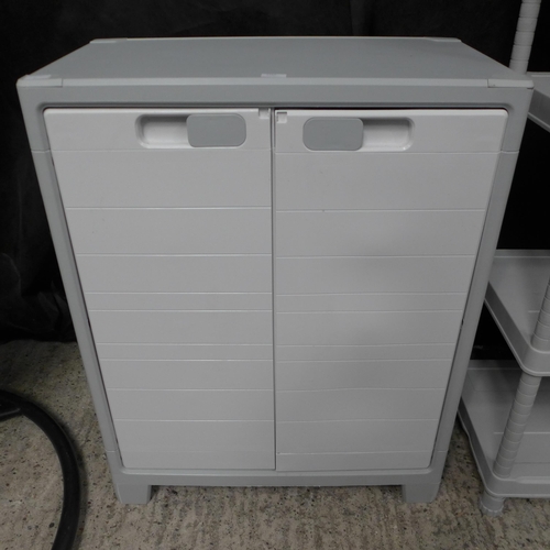 3350 - Two-Door Grey Plastic - Indoor/Outdoor Low Cabinet