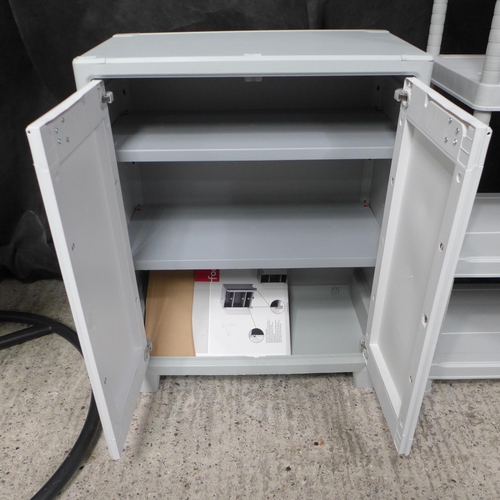 3350 - Two-Door Grey Plastic - Indoor/Outdoor Low Cabinet