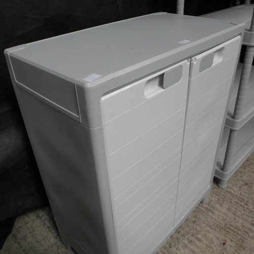 3350 - Two-Door Grey Plastic - Indoor/Outdoor Low Cabinet