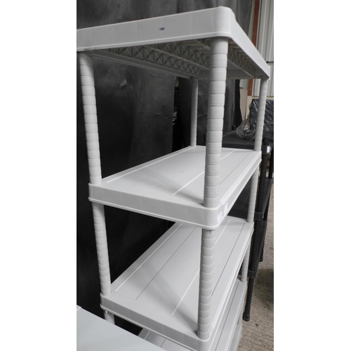 3351 - 5-Tier Grey Plastic Shelving Unit