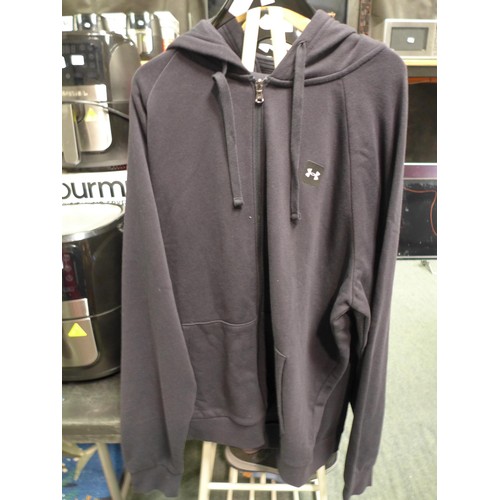 3306 - Under Armour Black Zip-Up Hooded Sweatshirt XL* This lot is subject to VAT