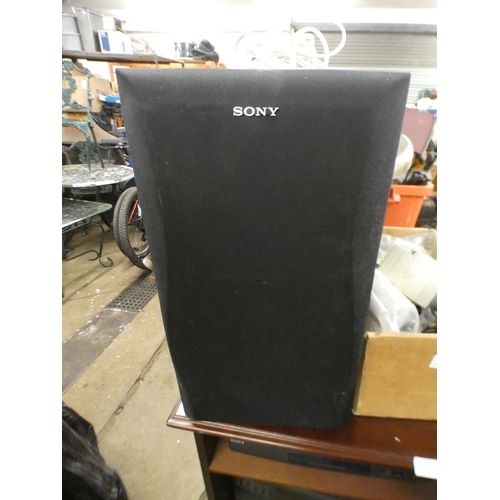 2056 - Sony Hifi system in cabinet including turntable in unit with speakers