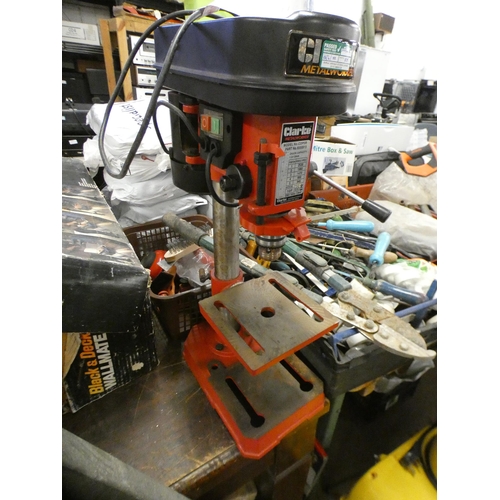 2108 - Clarke model CDP5R bench drill - failed electrical safety test due to no earth connection - sold as ... 