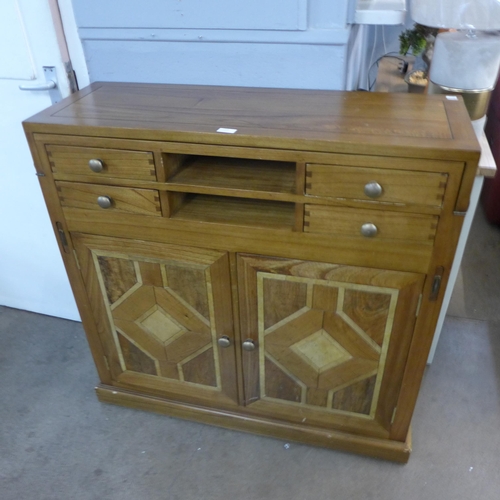 1310 - A Manor Welbeck campaign desk with stone inlay - slight damage