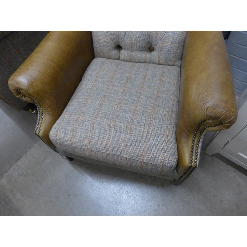 1463 - A Fast Track Kew Harris tweed armchair