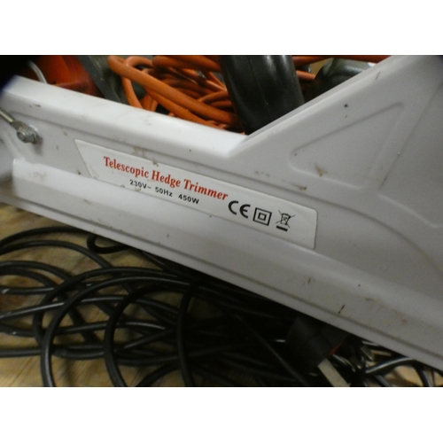 2316 - 3 electric hedge trimmers (one has failed electrical safety test due to damaged cable - to be sold a... 