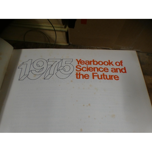 2345 - Three Britannia Science year book (1974,1975,1976) and three Websterss third new international dicti... 